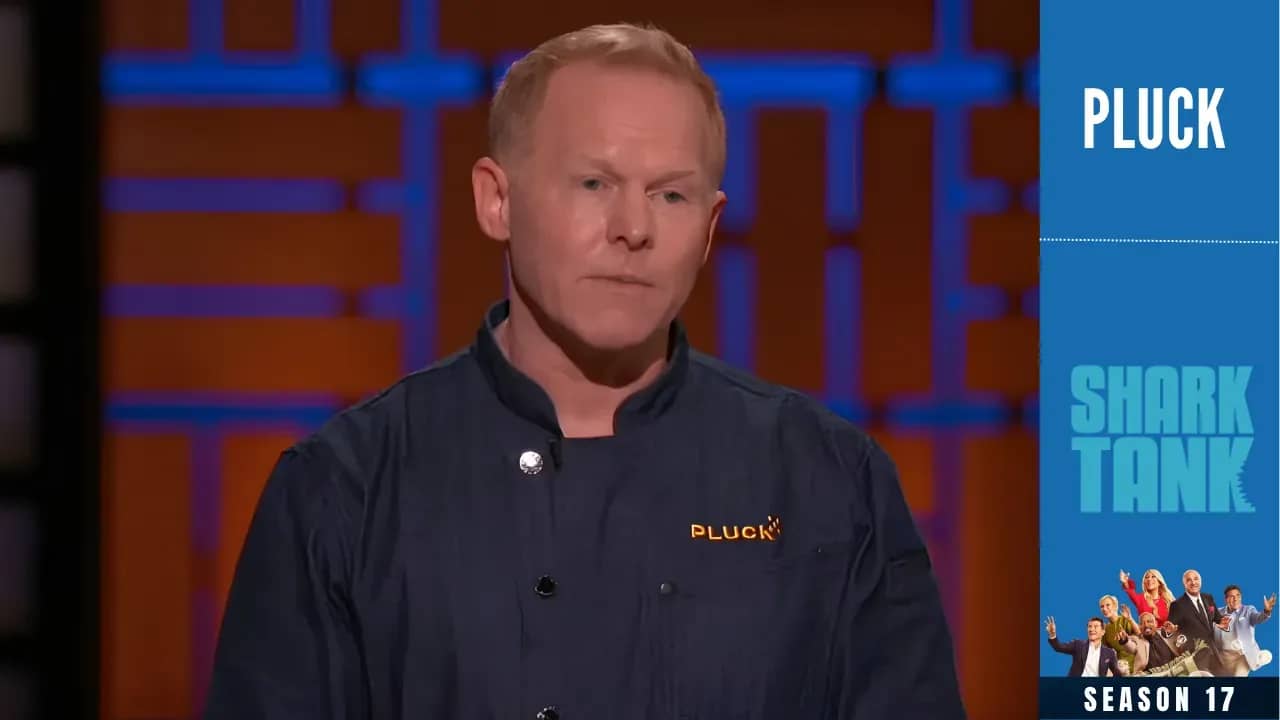 Pluck Tray's founder James Barry in shark tank pitch