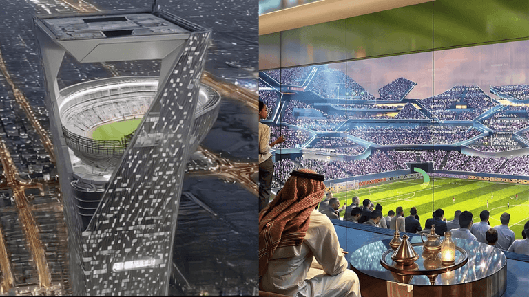 Saudi Arabia’s Sky Stadium: Football 350m Above the Desert
