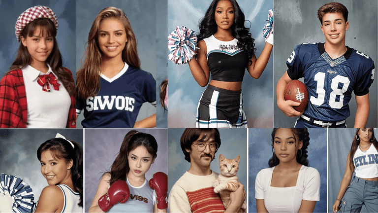 The viral AI Yearbook photo trend allows people to create high-school photos from any era