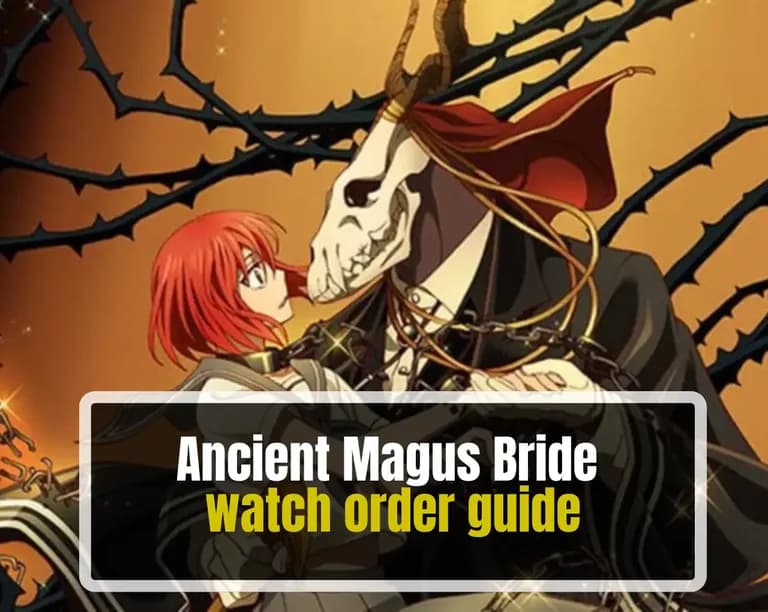 Chise Hatori and Elias Ainsworth from Ancient Magus' Bride facing each other with magical vines in the background