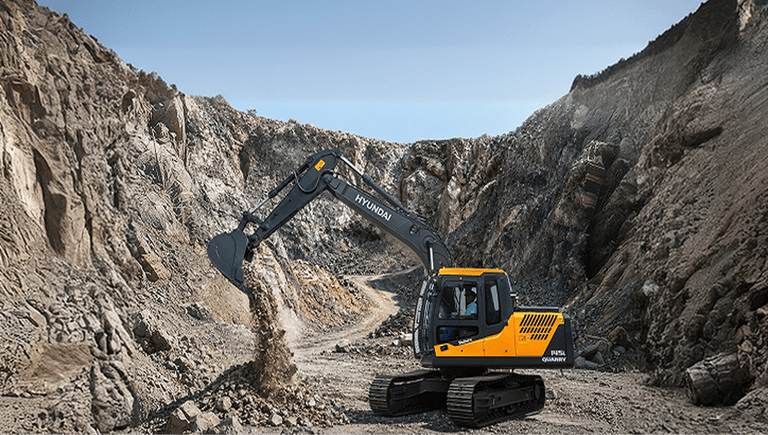 Hyundai HX33A compact excavator for arecanut plantation, agriculture and infrastructure