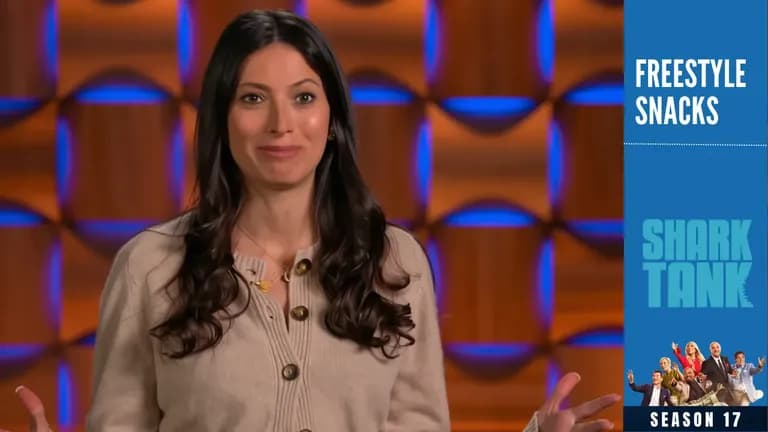 Freestyle Snacks Company founder Nikki Seaman in shark tank pitch
