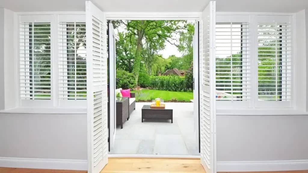 Interior poly plantation shutters