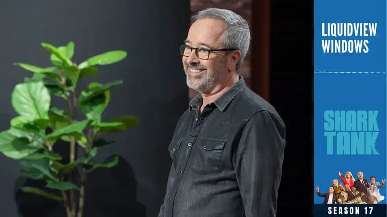 LiquidView founder Mitch Braff presenting his digital window business on Shark Tank Season 17