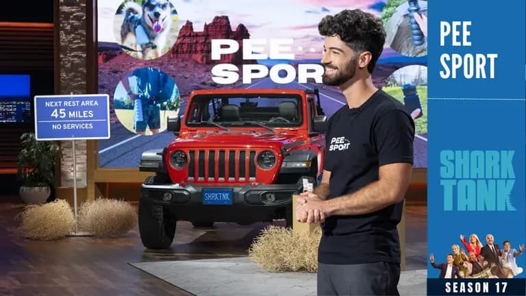 PeeSport founder Henry Snow in shark tank pitch