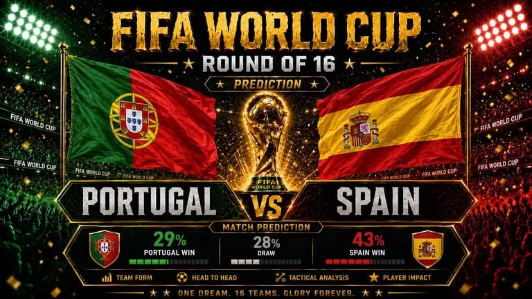 Portugal vs Spain Prediction: FIFA 2026 Round of 16