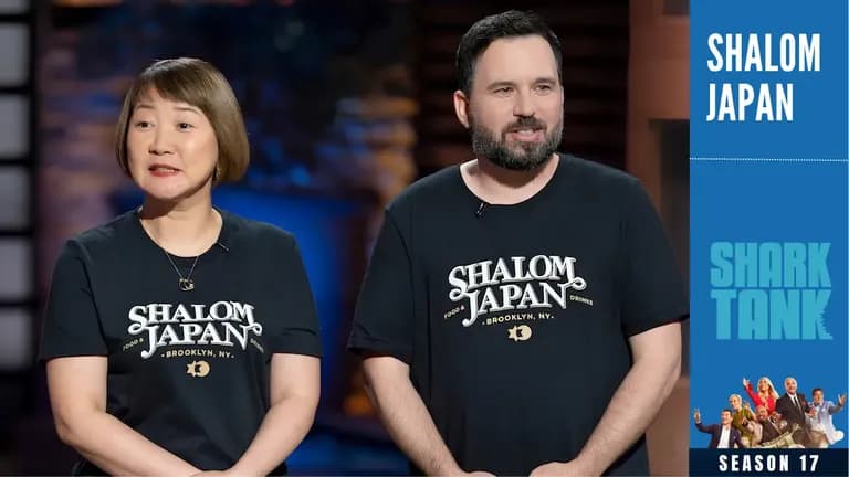 Shalom Japan Company co-founders , Sawako Okochi and Aaron Israel in shark tank pitch