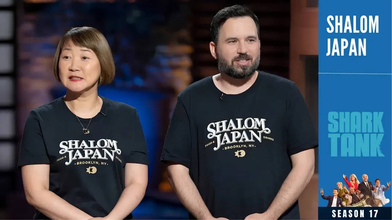 Shalom Japan Company co-founders , Sawako Okochi and Aaron Israel in shark tank pitch