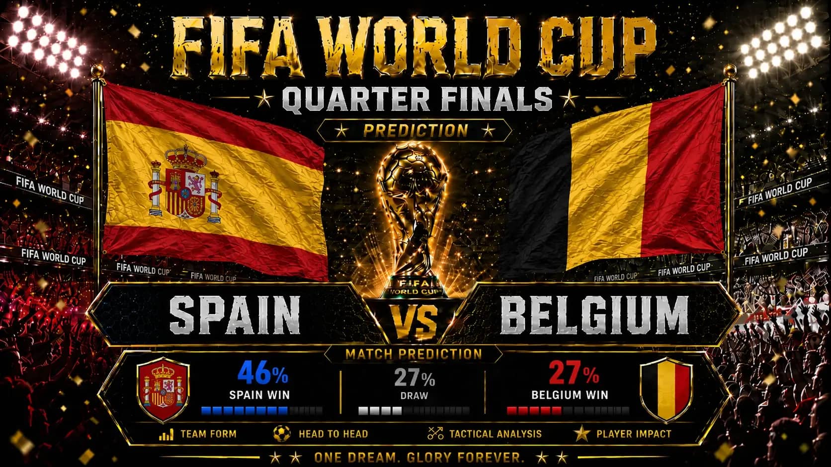 Spain vs Belgium prediction QF FIFA 2026