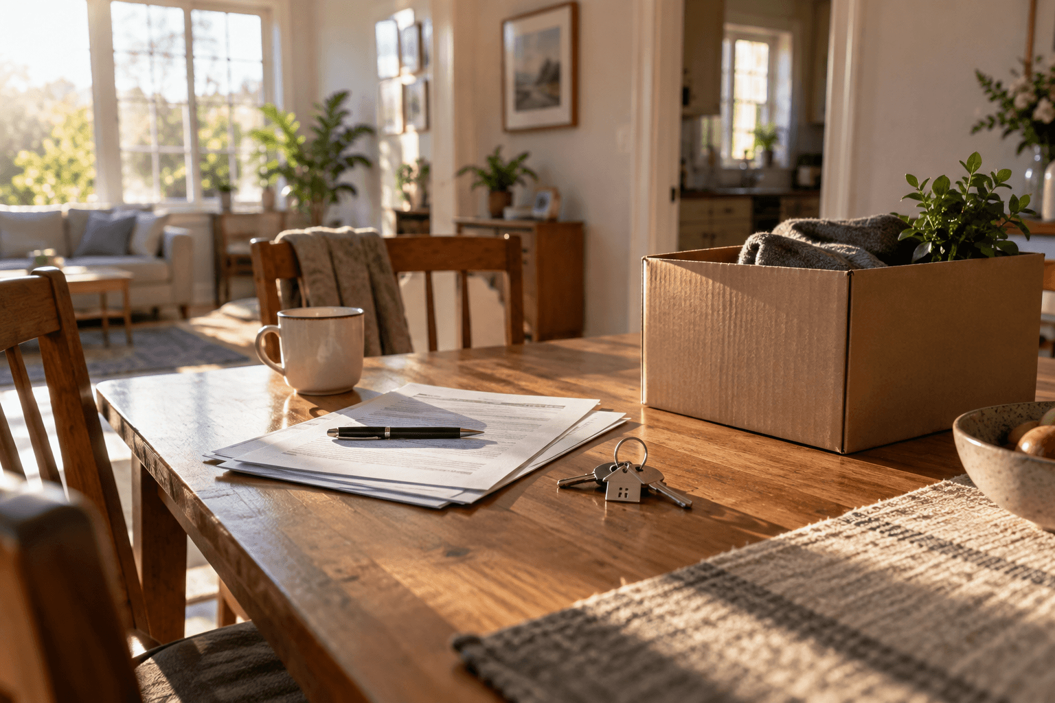 Family home documents and keys during a divorce property decision