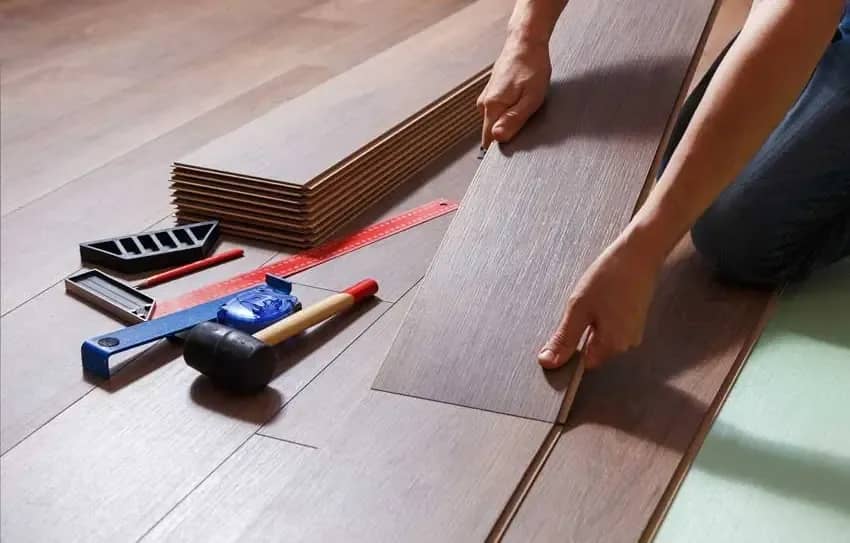 Vinyl plank flooring installation