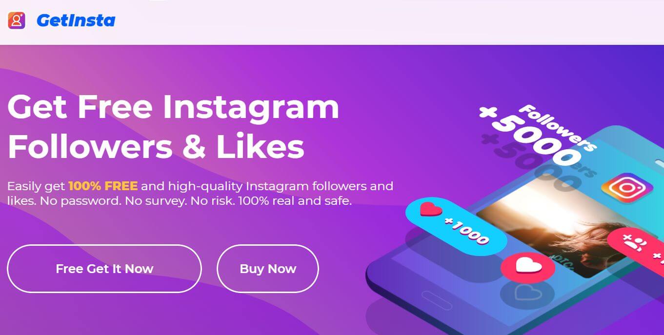 GetInsta: Best Instagram auto liker tool for 100% real Instagram likes & followers