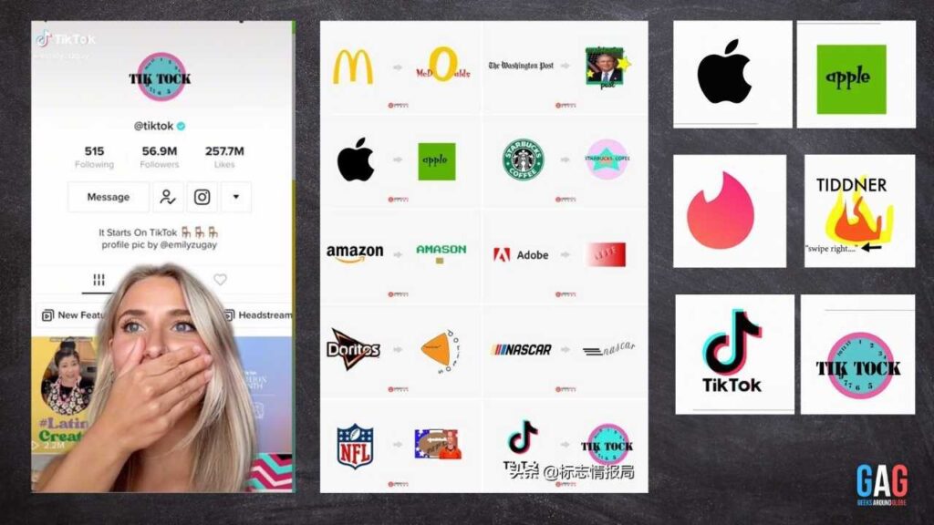 Emily Zugay  making bad logos for a famous company