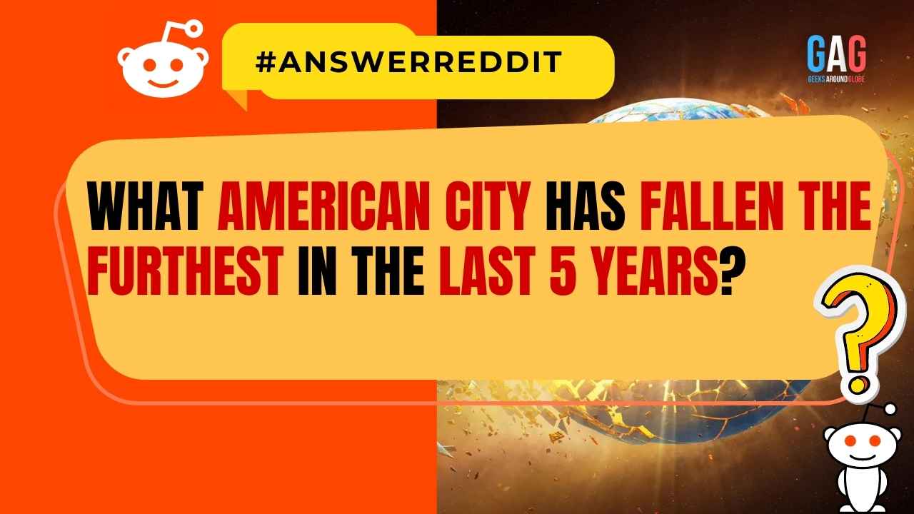 What American city has fallen the furthest in the last 5 years?