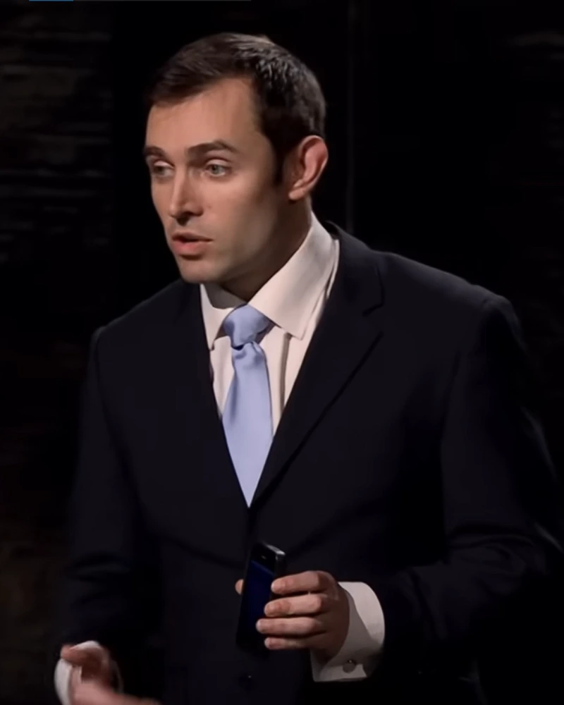 The founder of WeQ4U in Dragons' Den