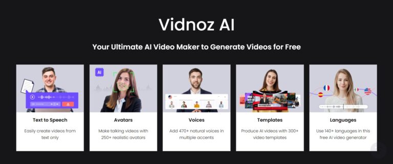 The In-depth Review of Vidnoz AI Video Generator: Unravelling the features and performances