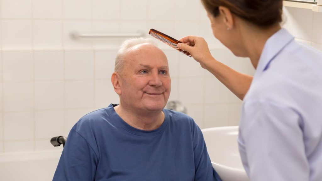 Senior In Home Care Assistance with Bathing and Personal Hygiene