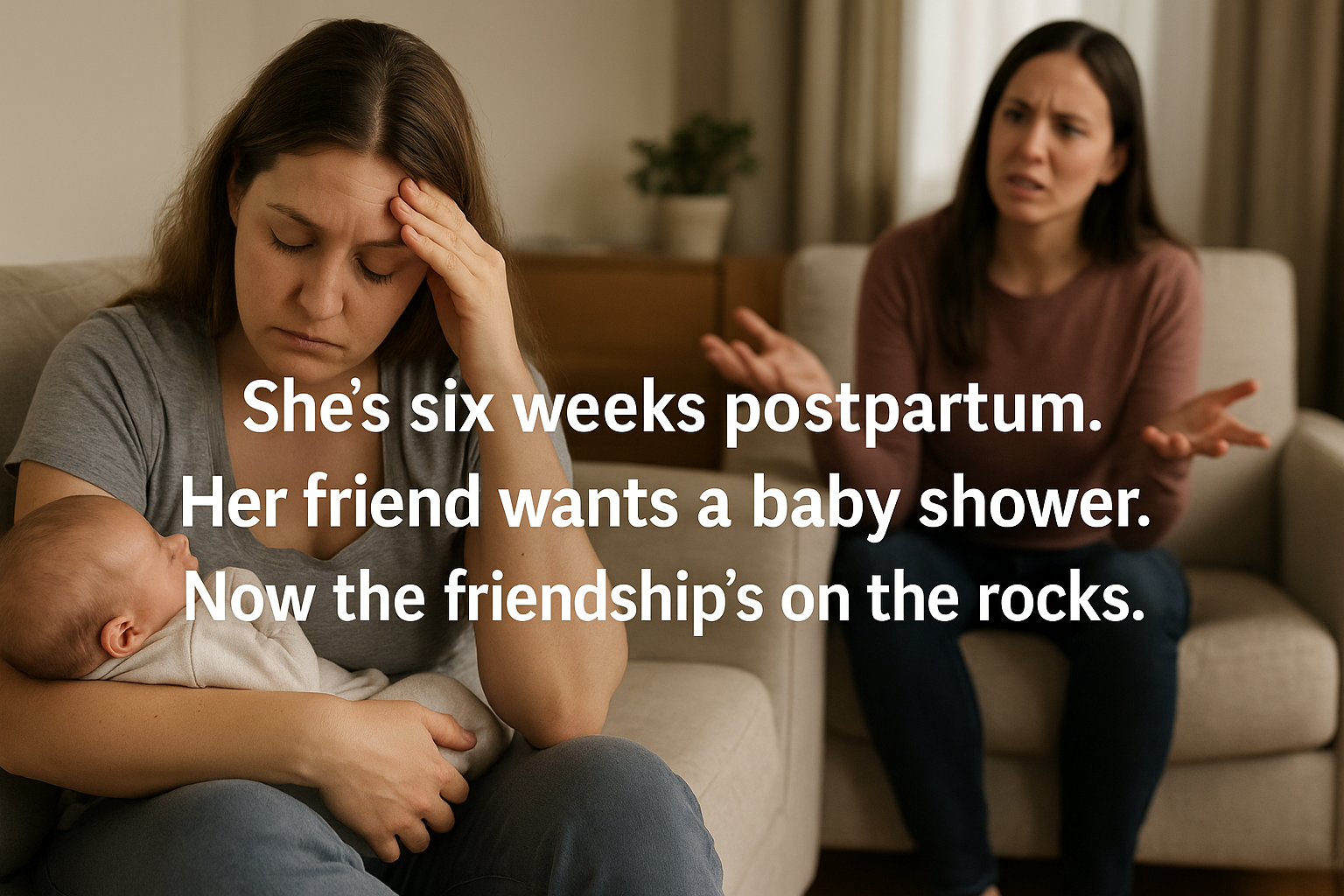 AITA for Not Hosting My Friend’s Baby Shower While I’m Still Recovering From Having a Baby?