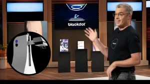 Blackdot founder Joel Pennington presenting his robotic tattoo device on Shark Tank Season 16