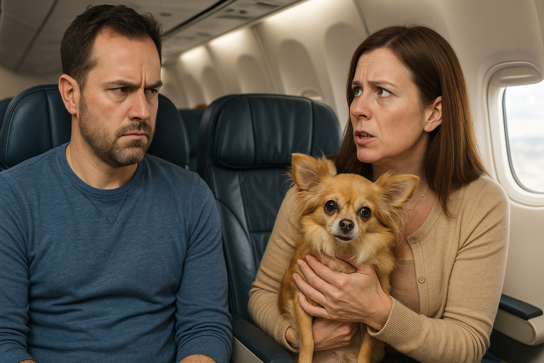 AITA for Telling a Woman to Put Her Dog Back in Its Carrier on a Flight?