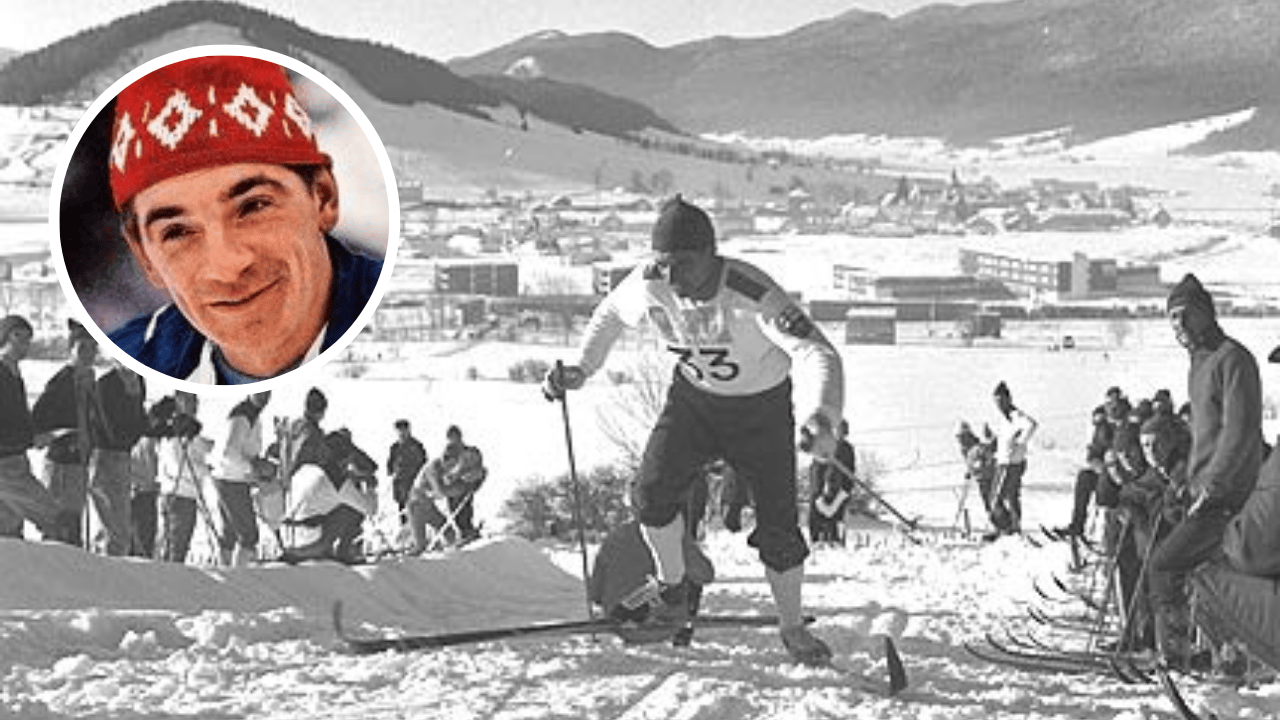 Finnish Olympic skier Eero Mäntyranta competing in cross-country skiing, whose rare EPOR gene mutation gave him 50 percent more red blood cells.