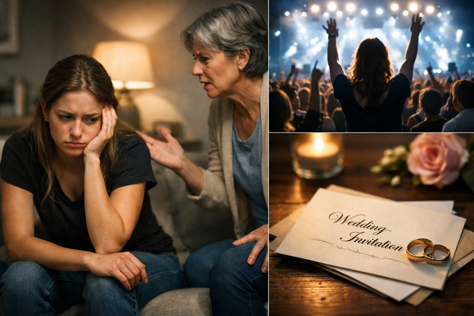 Family conflict, celebration, and love moments