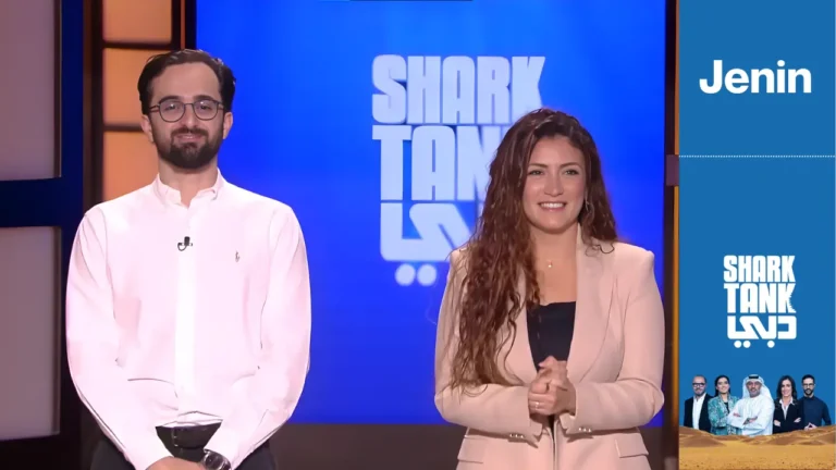 Jenin founders Aziz Khatib and Tala Hammash on Shark Tank pitch