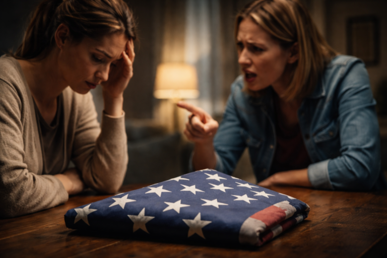 Tense standoff over the flag