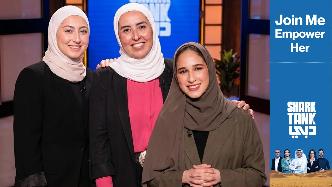 Join Me - Empower Her founders Raghad Khalifa, Maryam Al Balushi and Jaida Weiss on Shark Tank pitch